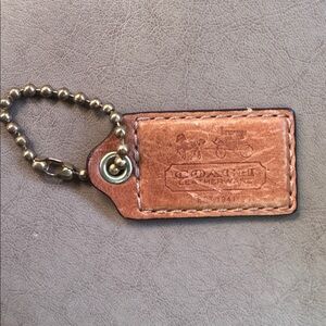 2.5" COACH Leatherware est.194 Fob Bag Charm Hang tag Hangtag